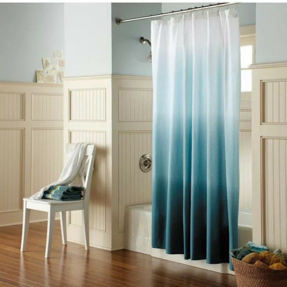 Threshold Ombre Shower Curtain Seafoam